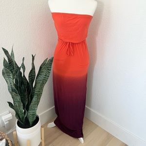 OLD NAVY orange and purple ombré dress